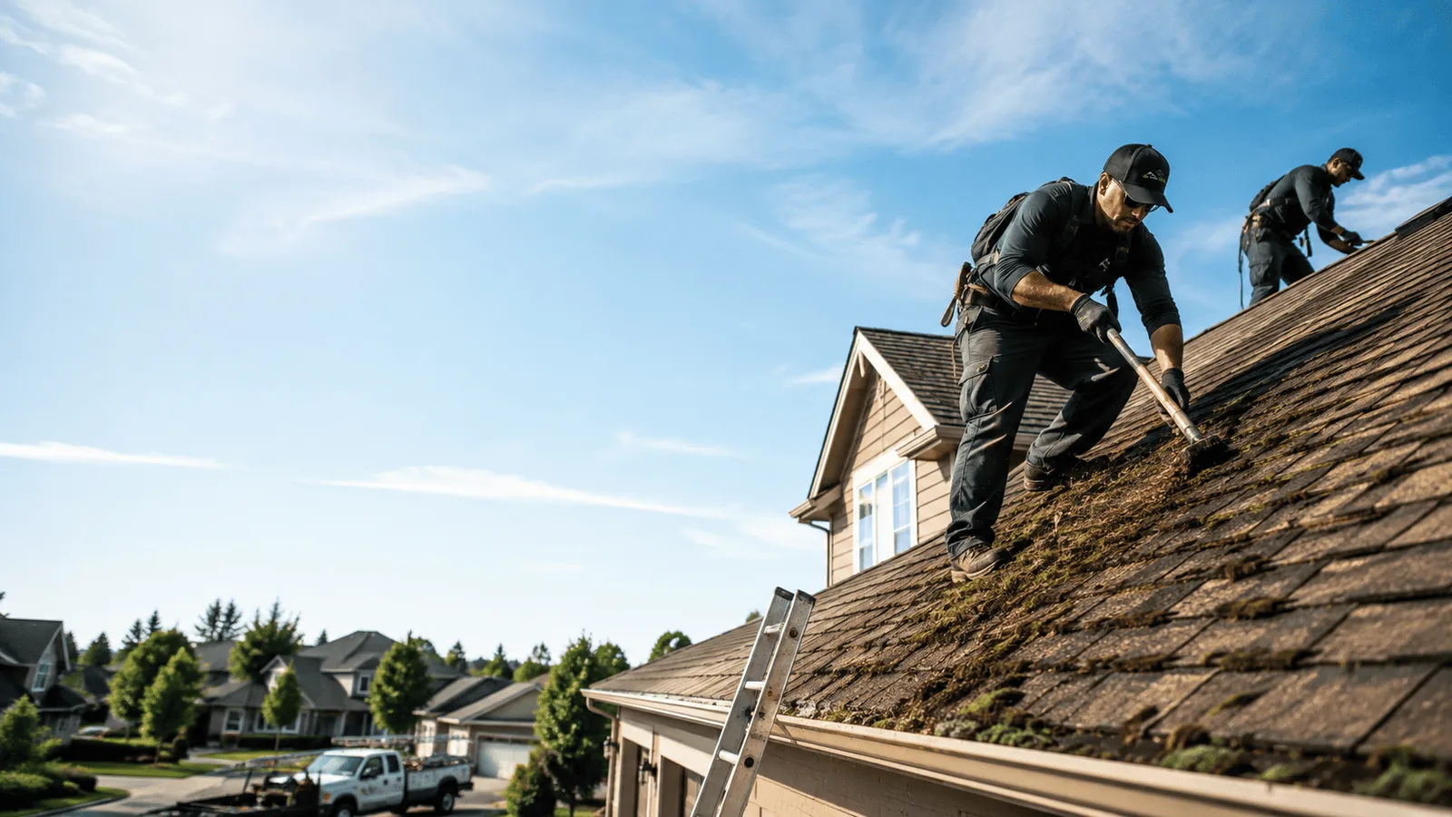 Roof Moss Removal in Bridgeport, MI near me